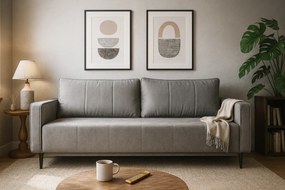 Ciemnoszara rozkładana sofa z pojemnikiem - Exa