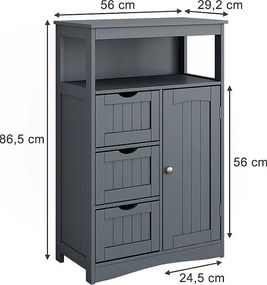 Szafka Midi szary 56x29.2x86.5 bianco