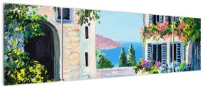 Obraz - Grecka aleja, obraz olejny (170x50 cm)