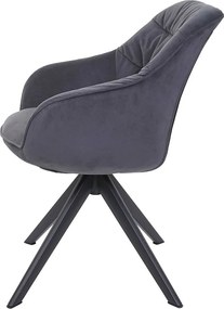 Krzesło do jadalni MCW-K28 (zestaw 6 sztuk),  tkanina/tekstylia szary