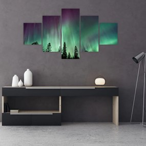 Obraz zorzy polarnej (125x70 cm)