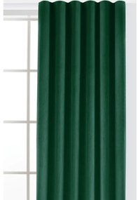 Zielona aksamitna zasłona częściowo zaciemniająca (dimout) 265x300 cm Velto – Filumi