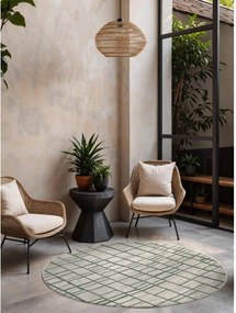 Zielony/kremowy okrągły dywan odpowiedni na zewnątrz ø 200 cm Haringey Crouch – Ted Baker