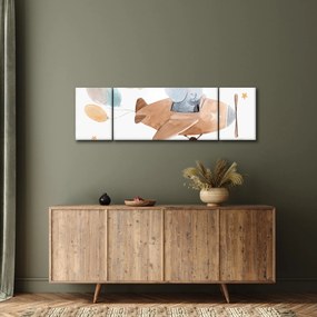 Obraz - Akwarela słoń w samolocie (170x50 cm)