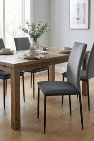 Welwetowe krzesło szare F0-M84