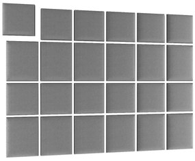 Zestaw 24 paneli tapicerowanych QUADRATTA 240x180 szary ELTAP