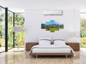 Obraz - Jeleń na łące (125x70 cm)