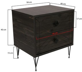Stolik nocny Luna Dark Brown