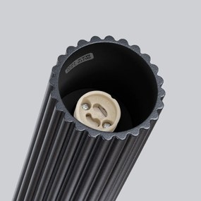 Plafon KARBON 60 czarny ryflowany SOLLUX  LIGHTING