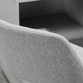 Vinsetto Krzesło Biurowe z Masażem Obrotowe 6-Punktowy Masaż Sztuczna Skóra Szare | Aosom PL