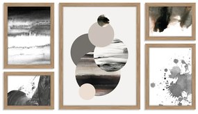 Obrazy zestaw 5 szt. 30x40 cm Planets – Malerifabrikken