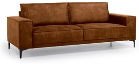 Koniakowa sofa z imitacji skóry 224 cm Copenhagen – Scandic