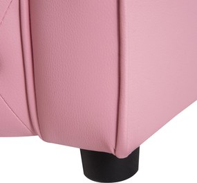 HOMCOM Sofa dziecięca fotel dziecięcy w kształcie serca księżniczka minisofa pokój dziecięcy sofa z