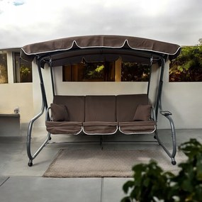 Bujana huśtawka do ogrodu wolnostojąca Nepal MAS-4026 brąz