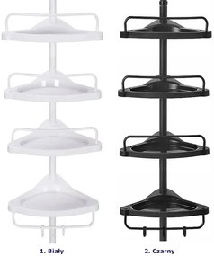 Czarna Półka Łazienkowa Teleskopowa Pod Prysznic E0-Z48