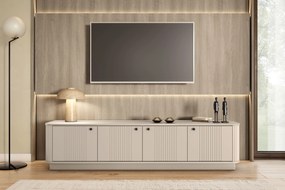 Szafka RTV Vesper 4D 187 cm - kaszmir / czarne uchwyty