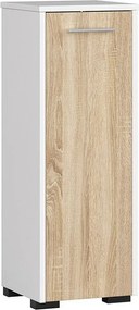 Szafka łazienkowa AKORD FIN Biała 30 cm 1 drzwi kolor Dąb Sonoma mat 2 półki 30x30x82 cm