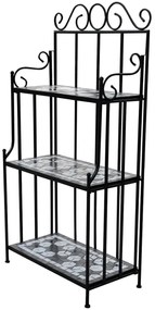 Kwietnik z czarno-białą mozaiką - Industrio