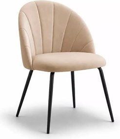 Krzesło tapicerowane Aria Ideal Black do salonu