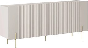 Komoda Malmi 200 cm czterodrzwiowa - kaszmir / złote nóżki