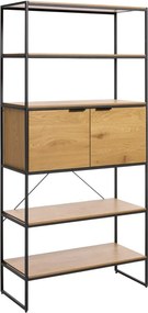Regał w dekorze dębu w naturalnym kolorze 90x190x40 cm Cesura – Unique Furniture