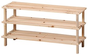 Kesper 69723 Szafka na buty z 3 półkami, jasna, 77x 40 x 26 cm