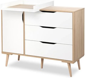 Komoda dla dzieci SOFIE 120 biała/buk LITTLE SKY