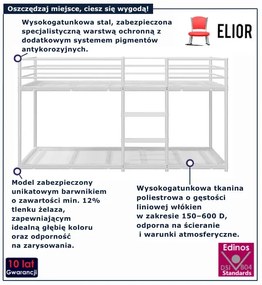 Białe młodzieżowe łóżko piętrowe 90 x 200 cm A5-G12