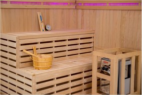 Sauna fińska wewnętrzna wysokotemperaturowa z piecem HARVIA 6KW z kamieniami 4 - 5 osobowa 150 x 150 CM