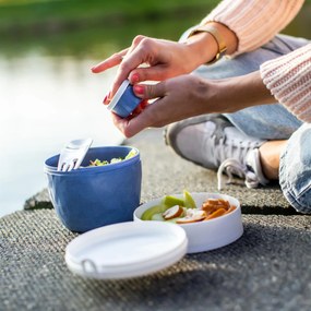 Śniadaniówka, pojemnik na sałatkę i sos BENTOBOX L, 3 elementy, KOZIOL