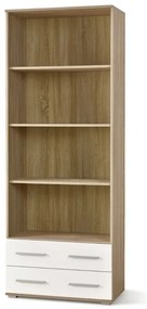 Regał LIMA REG-3 dąb sonoma/biały połysk HALMAR