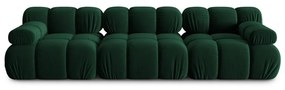 Zielona aksamitna sofa 282 cm Bellis – Micadoni Home