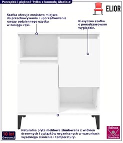 Zestaw 2 białych komód - Doen