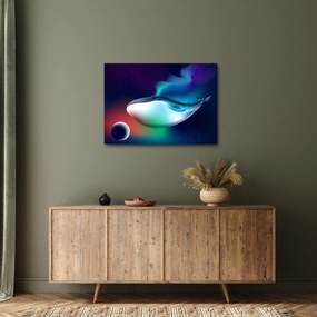 Obraz - Wieloryb w kosmosie (70x50 cm)