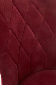 Krzesło tapicerowane K366 VELVET bordowe HALMAR