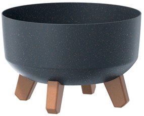 Donica ogrodowa okrągła Gracia Low Eco 24 cm antracyt PROSPERPLAST