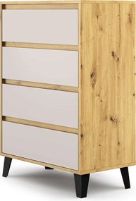 Skandynawska komoda na ubrania dąb artisan + kaszmir Z3-A25