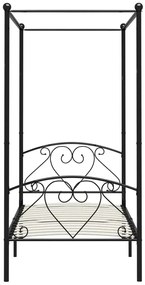 Czarne Metalowe Łóżko Z Baldachimem 120X200 Cm R5-R19