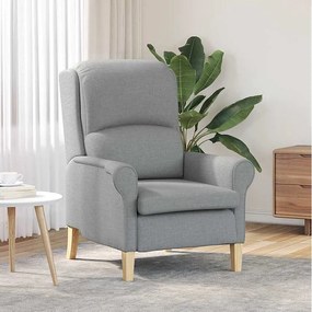 Nowoczesny Fotel Szary Jasny z Materiału Poliestrowego 76 x 94 x 102 cm