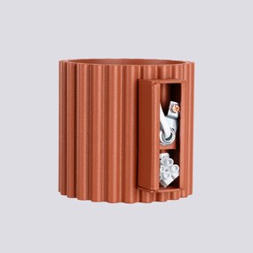 Kinkiet AURA ochra czerwona G9 ryflowany  SOLLUX  LIGHTING