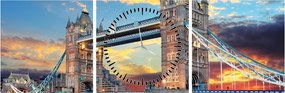 Obraz - Tower Bridge, Londyn, Anglia (z zegarem) (90x30 cm)