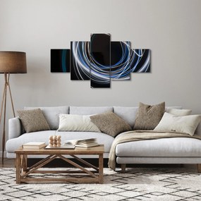 Obraz niebieskich linii (125x70 cm)