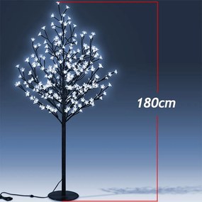 Monzana Świecące drzewo CHERRY do wnętrz i na zewnątrz, 180cm, niebieski