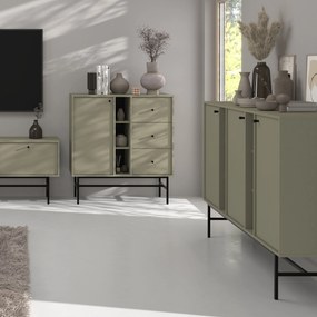 Komoda TORINO 158 cm do Salonu Sypialni Odcienie zieleni