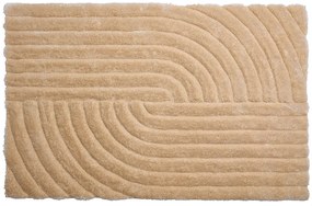 Dywan shaggy z długim włosiem, z wypukłym wzorem - 160 x 230 cm - Ciemny beż - MERISA