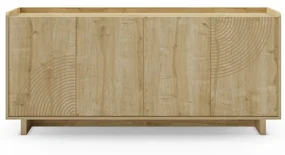 Komoda w dekorze dębu w naturalnym kolorze 180x80x40 cm Daira – Marckeric
