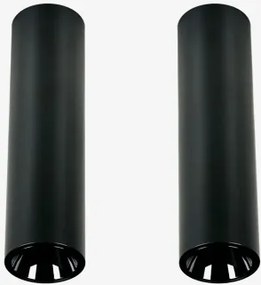 Pack 2 Okrągłych Natynkowych Plafonów Sufitowych Led Ø4 Cm Do Użytku Zewnętrznego, Aluminiowych Luisiana Czarna & Biała 3000k & 3 W & 19º - Sklum