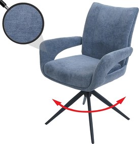 Krzesło do jadalni MCW-O78,  szaro-niebieskie