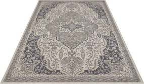 Dywan Terrain designerski Orientalny Ornament Kremowo-Szary z krótkim włosiem 240 cm x 340 cm Certyfikat Oeko-Tex