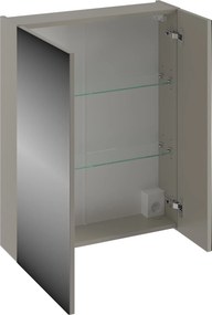 Zestaw mebli łazienkowych z lustrem i umywalką Aspen 30 cashmere/złoty